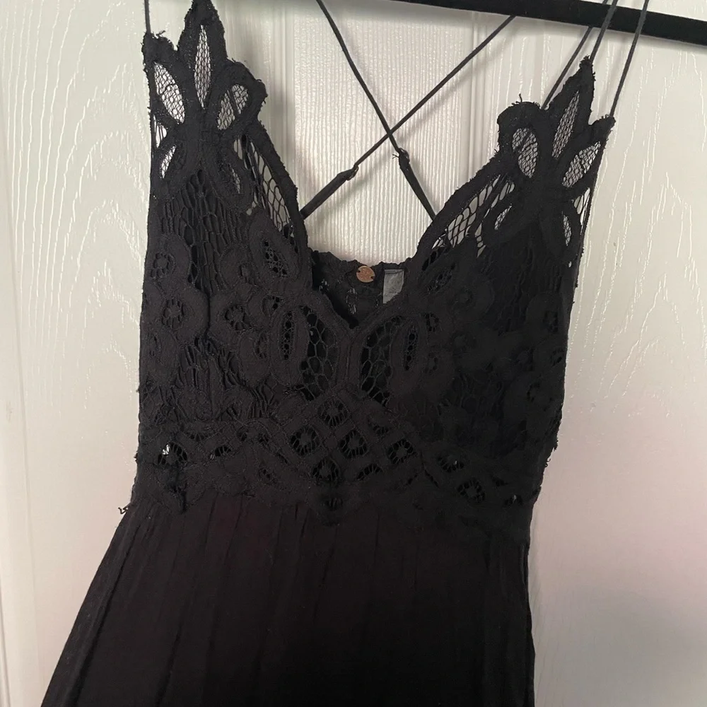 Free People Adella Slip Dress - XS Black - Picture 6 of 13